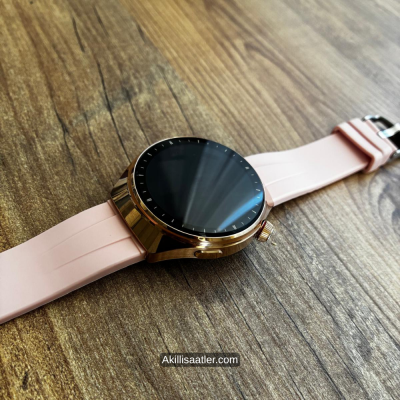 Kalobee SK7 Mini 3 Kordon ve 1 Künye Set Amoled Ekran Kadın Akıllı Saat Hediyelik