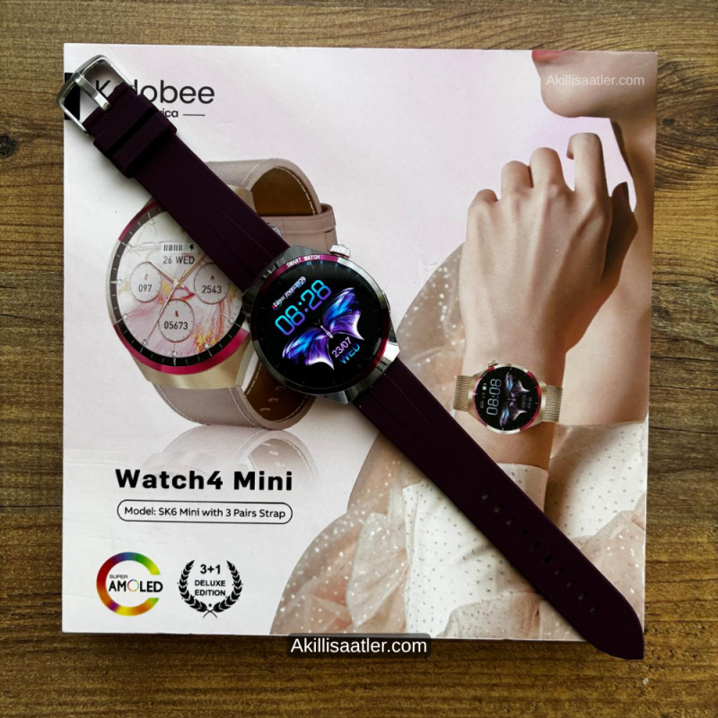 Kalobee Watch 4 Mini Hediyelik Kaliteli Kadın Akıllı Saat Seti