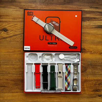 SIPKI Ultra 49mm 7 in 1 Set Hediyelik Unisex Akıllı Saat